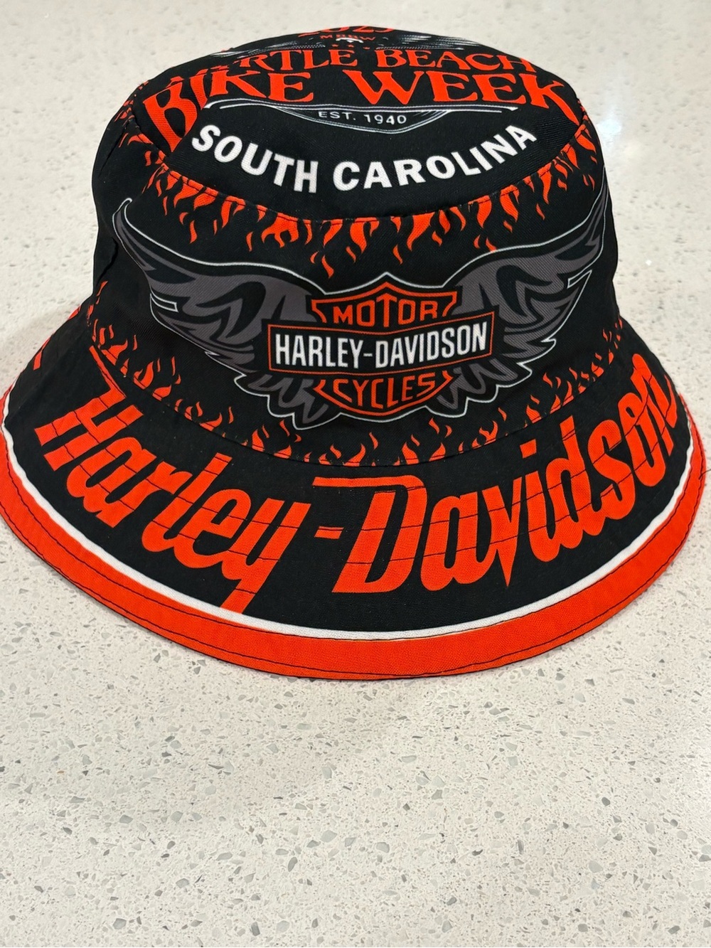 Brand New 2025 Myrtle Beach Bike Week Harley-Davidson Bucket Hat O/S